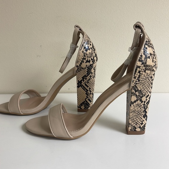 Shoe Republic LA Shoes - NWOT Shoe Republic LA: Tan & Snakeskin Block Heels, Size 8.5